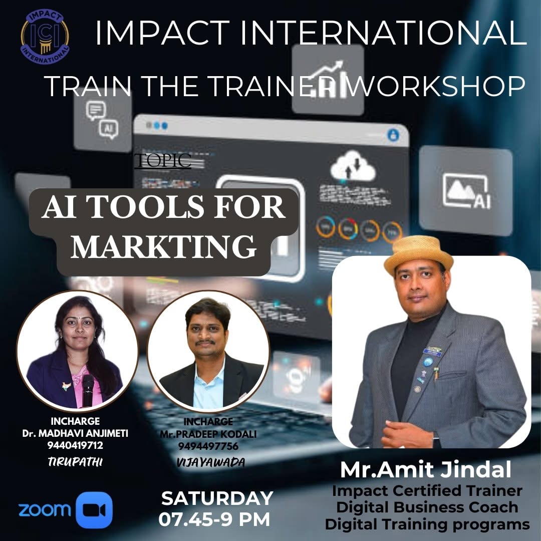 IMPACT International Train the Trainer workshop — AI Tools for Marketing